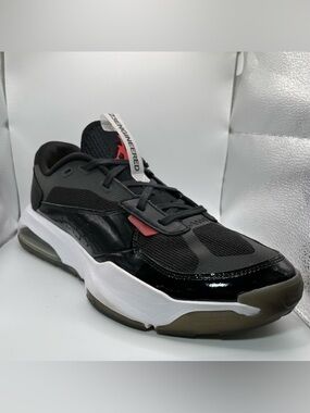 Jordan Air 200E Shoes Men's Size 13 Sneakers Black w/ White & Red DC9836-001 EUC